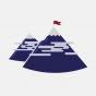 Transfer Student Experience LLC - An icon of two mountain peaks. The nearer peak is topped by a red flag.